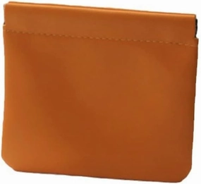 Automatic Closing Makeup Bag, Glasses Storage Bag, Change Bag, Card Bag, Lipstick Storage Small Bag(Orange)