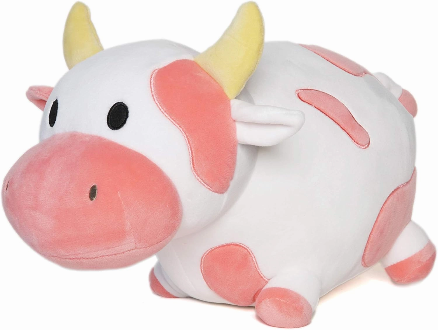 Avocatt Pink Cow Plush Toy - 10 Inches Plushie Stuffed Animal - Hug and Cuddle with Squishy Soft Fabric and Stuffing - Cute Cow Gift for Boys and Girls