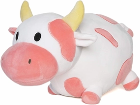 Avocatt Pink Cow Plush Toy - 10 Inches Plushie Stuffed Animal - Hug and Cuddle with Squishy Soft Fabric and Stuffing - Cute Cow Gift for Boys and Girls