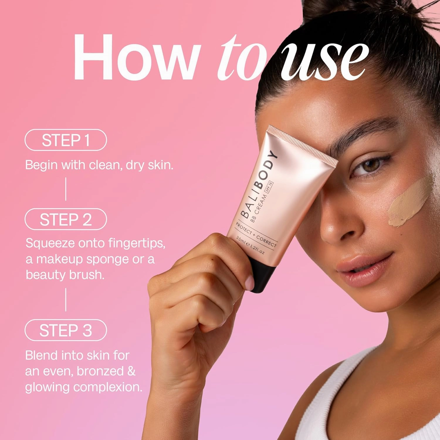 Bali Body BB Cream SPF15 - Tan Shade | Tinted Sheer Face Cream with Hyaluronic Acid & Marine Collagen | Paraben Free, For All Skin Types | Vegan, Cruelty Free Australian Made (35 ml/1.2 fl oz)