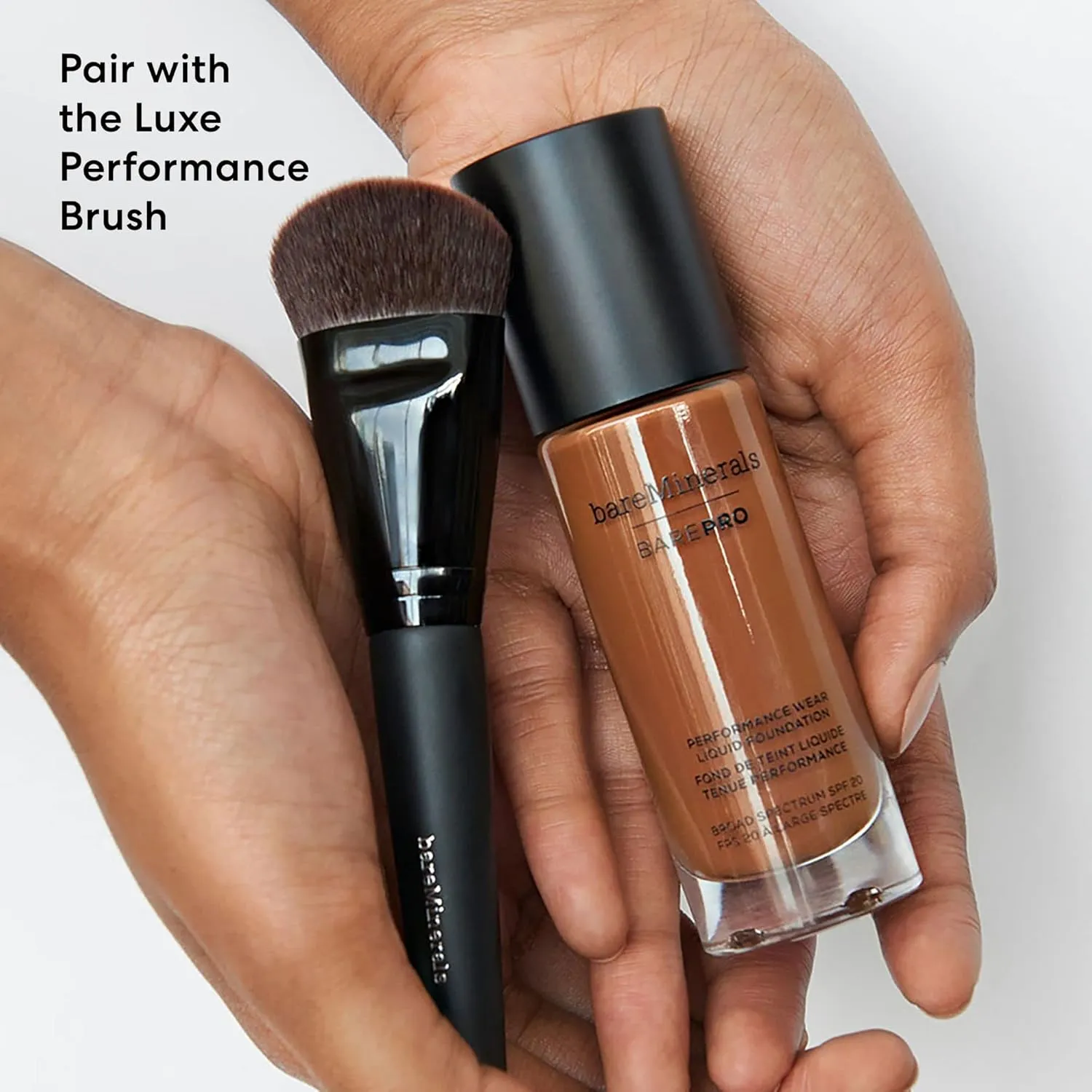 bareMinerals Barepro Performance Wear Liquid Foundation SPF 20, Breathable Makeup for Face, Full Coverage, 24HR Wear, Natural Matte Finish, Vegan