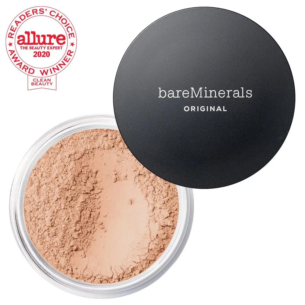 bareMinerals Original Loose Powder Foundation SPF 15, Lightweight Mineral Loose Powder Foundation Makeup, Buildable Coverage, Talc Free, Vegan