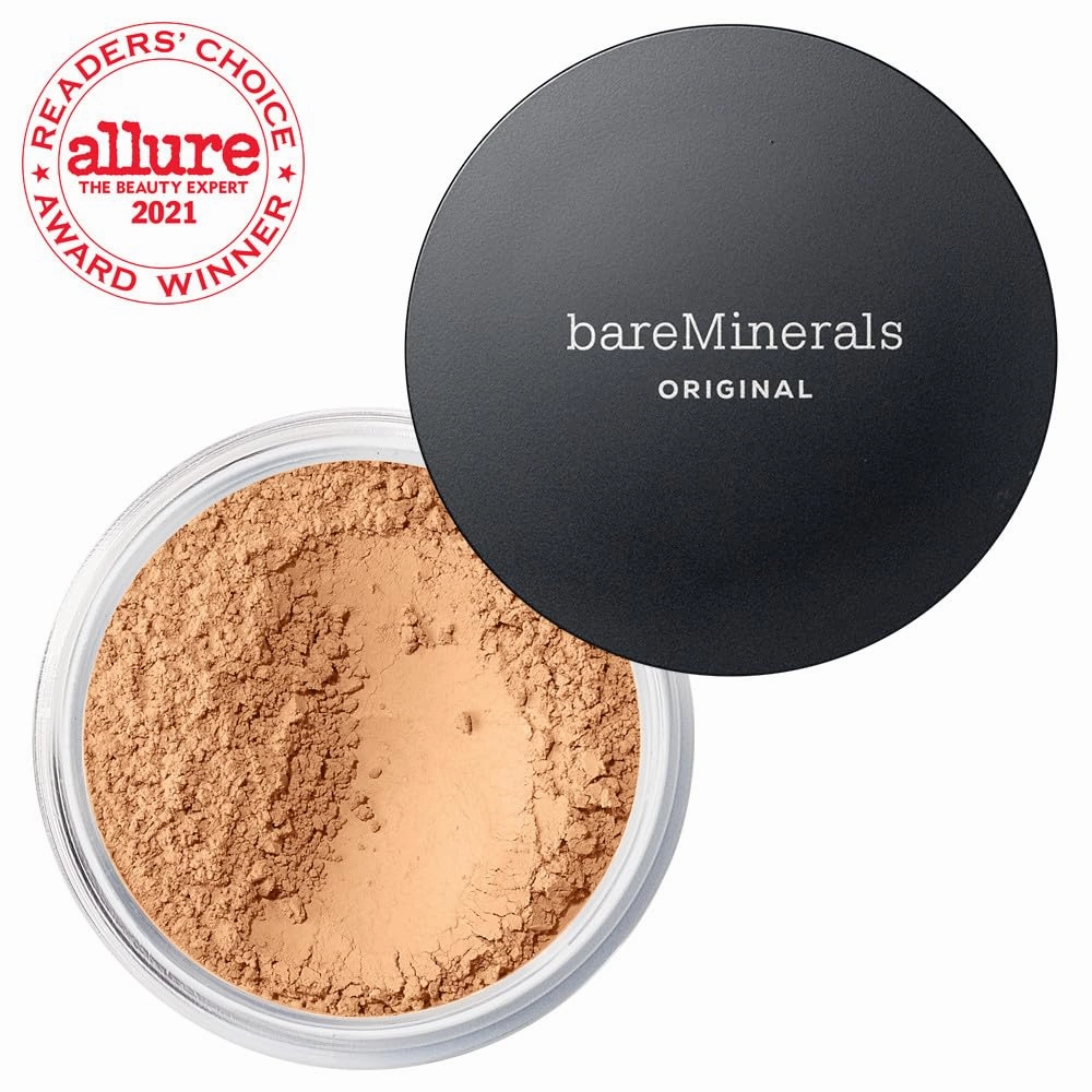 bareMinerals Original Loose Powder Foundation SPF 15, Lightweight Mineral Loose Powder Foundation Makeup, Buildable Coverage, Talc Free, Vegan