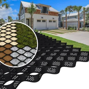 BaseCore 3" Geocell Ground Grid | 9.4x24 ft Commercial Grade Gravel Grid for Driveway, Parking, Slope | Heavy Duty Stabilizer for Landscaping,Horse Run, Erosion Control -1 Panel 225 sq ft