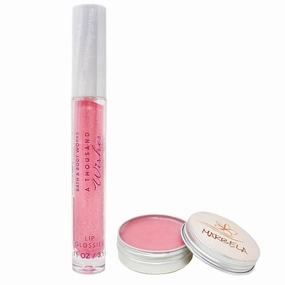 Bath & Body Works A Thousand Wishes Lip Gloss with a Natural Straberry Lip Balm