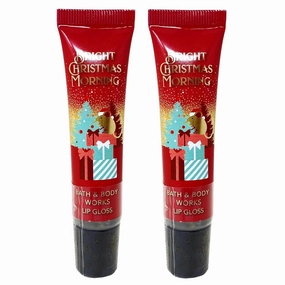Bath and Body Work Bright Christmas Morning Lip Gloss Value Pack - Lot of 2, red