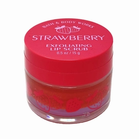 Bath and Body Work Strawberry Exfoliating Lip Scrub - 0.5 oz / 15 g, pink