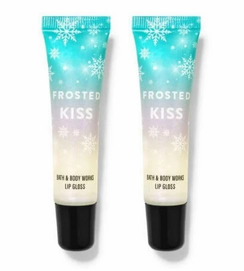 Bath Body Works Frosted Kiss Lip Gloss - Set of 2 (.47 Oz Each), Red
