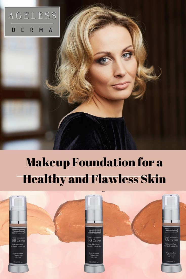 BB Cream Tinted Moisturizer Foundation with Hyaluronic Acid and Vitamin C. Made in USA