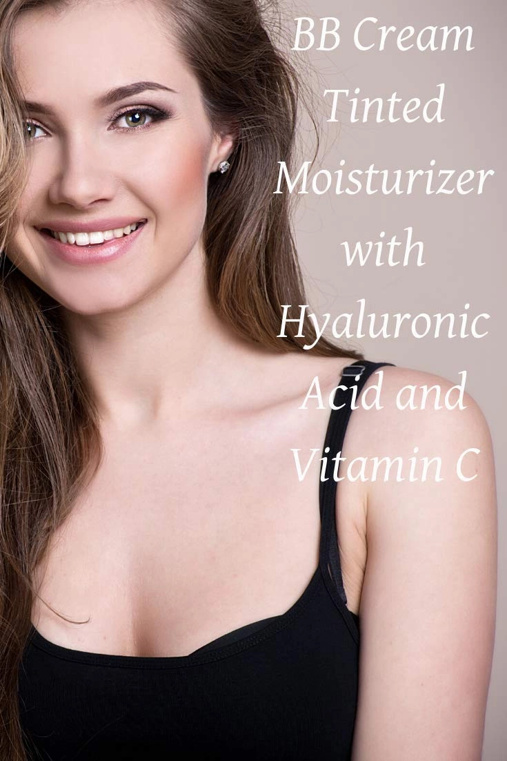 BB Cream Tinted Moisturizer Foundation with Hyaluronic Acid and Vitamin C. Made in USA