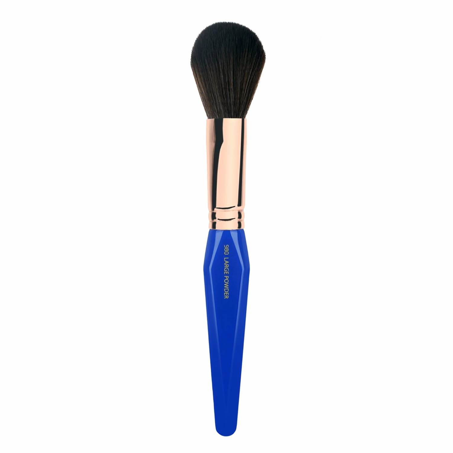 Bdellium Tools Professional Makeup Brush - Golden Triangle 980 Large Powder - With All Vegan and Soft Synthetic Fibers, For Airbrushed Finish (Blue, 1pc)
