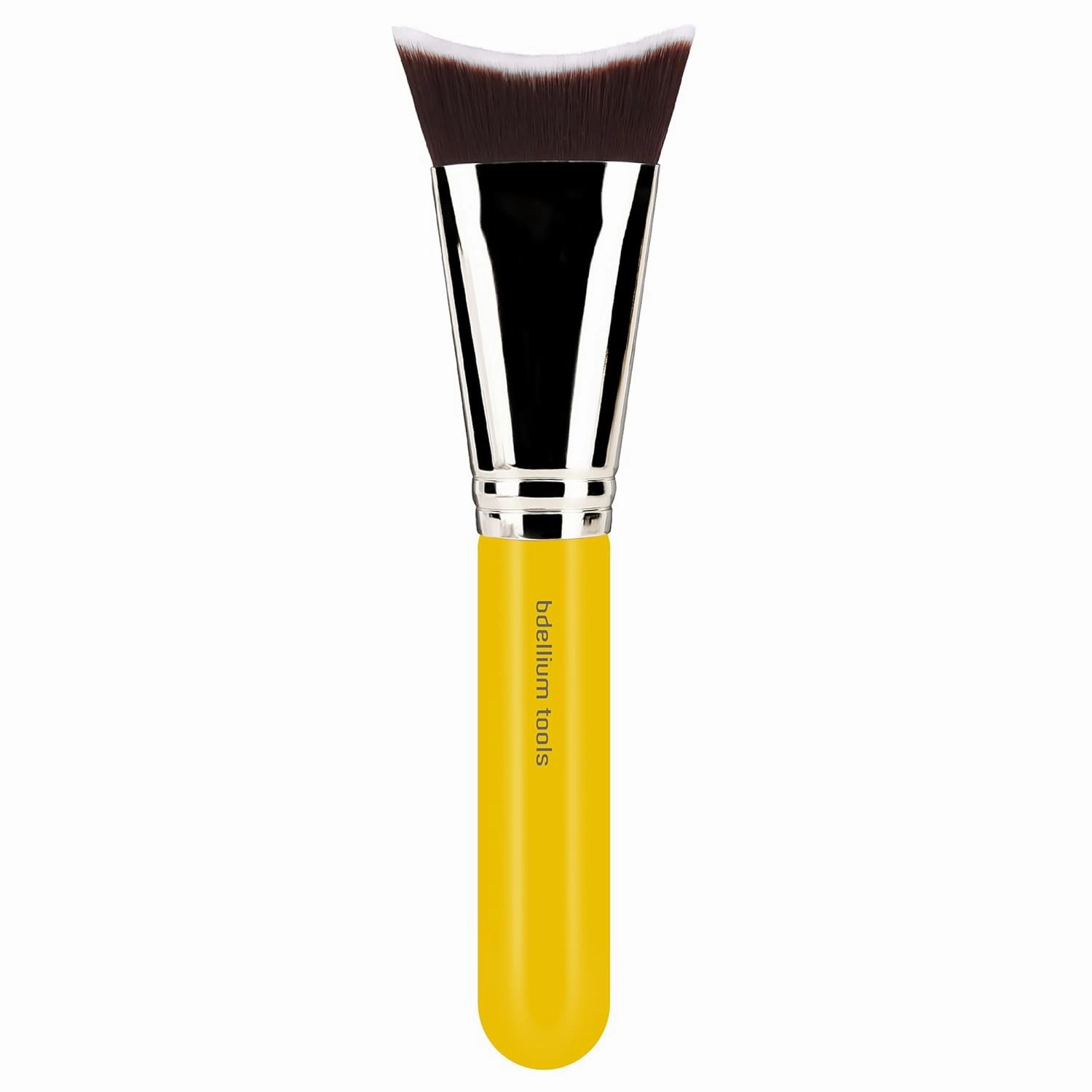 Bdellium Tools Professional Makeup Brush - Studio Series 989 Inverted Face Blending - With Soft Synthetic Fibers, For Blending (Yellow, 1pc)