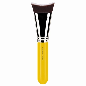 Bdellium Tools Professional Makeup Brush - Studio Series 989 Inverted Face Blending - With Soft Synthetic Fibers, For Blending (Yellow, 1pc)