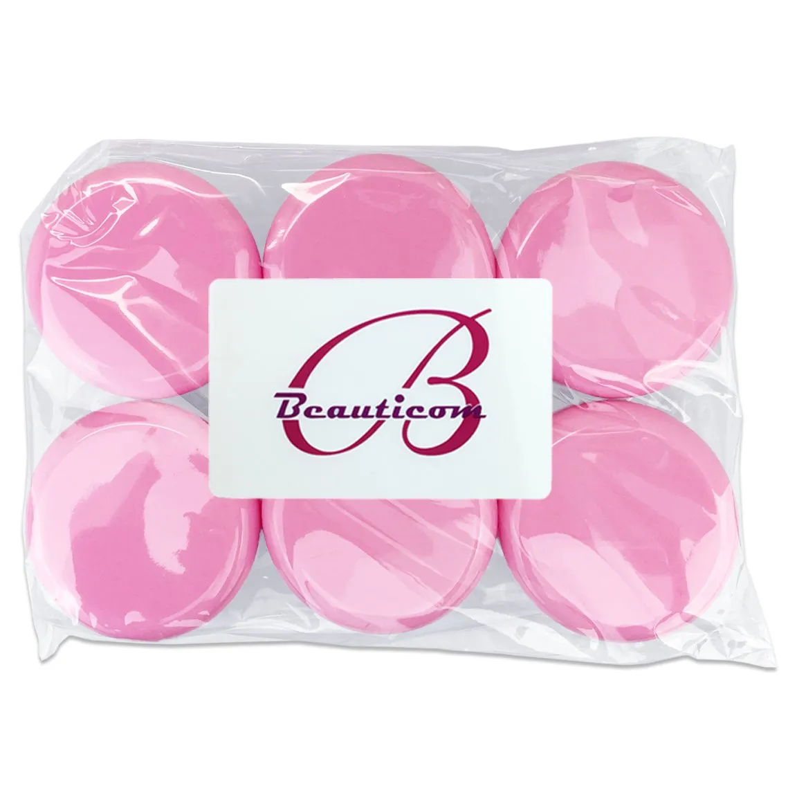 Beauticom 15 gram/15ml Empty Clear Small Round Travel Container Jars with Lids for Make Up Powders, Eyeshadow Pigments, Lotions, Creams, Lip Balm, Lip Gloss, Samples (60 Pieces, Pink Lid)