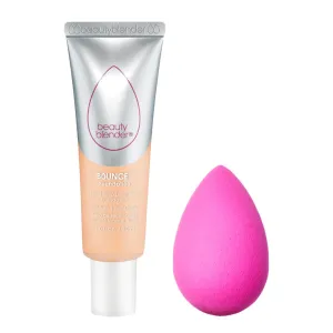 Beautyblender Bounce Liquid Whip Long Wear Foundation (3.10 C Med Buff) & Original Pink Beauty Blender Makeup Sponge Bundle