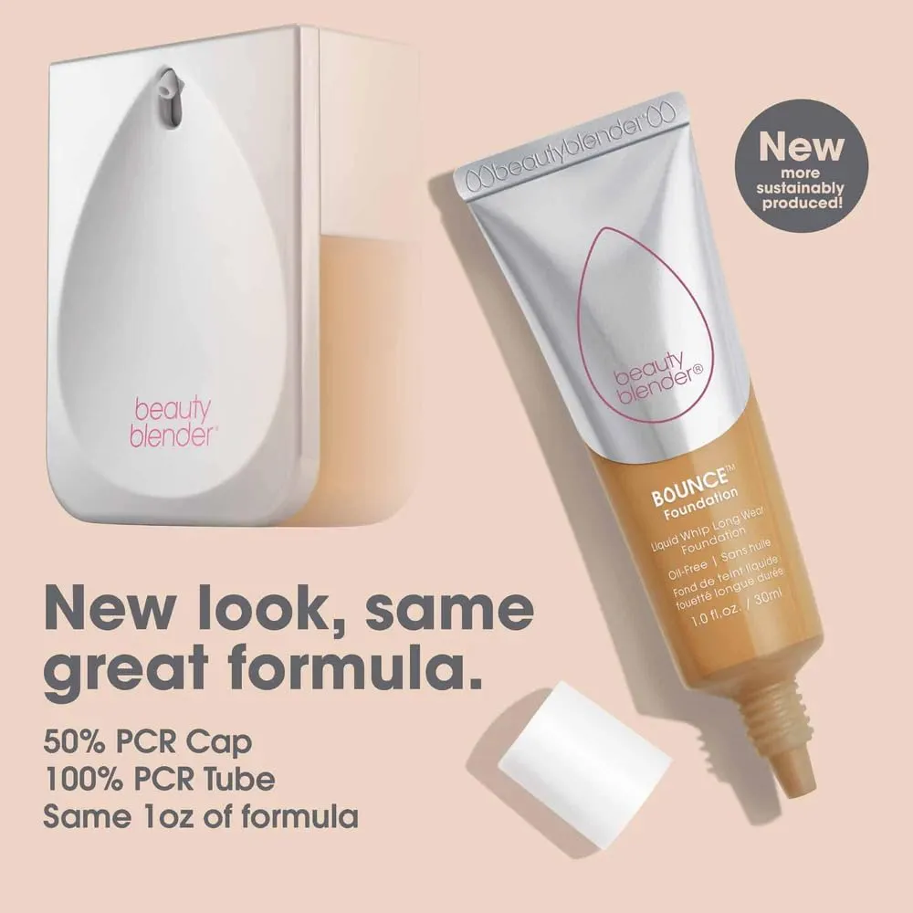 Beautyblender Bounce Liquid Whip Long Wear Foundation, Full Coverage Natural Matte Makeup Foundation, Oil Free 24 Hour Wear, 2.20 N/O Light Olive Version 2.0