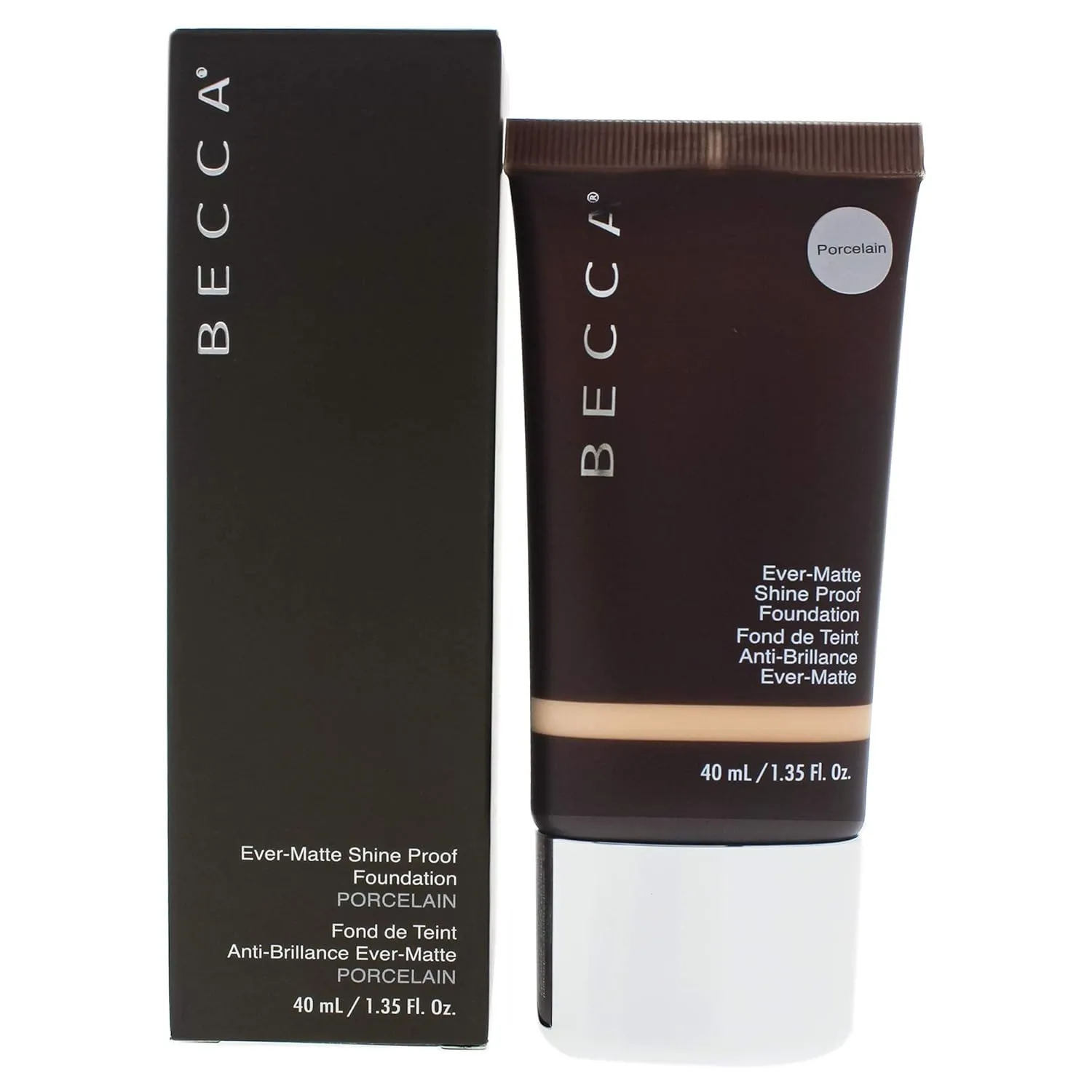 Becca Ever-Matte Shine Proof Foundation, Porcelain, 1.35 Ounce