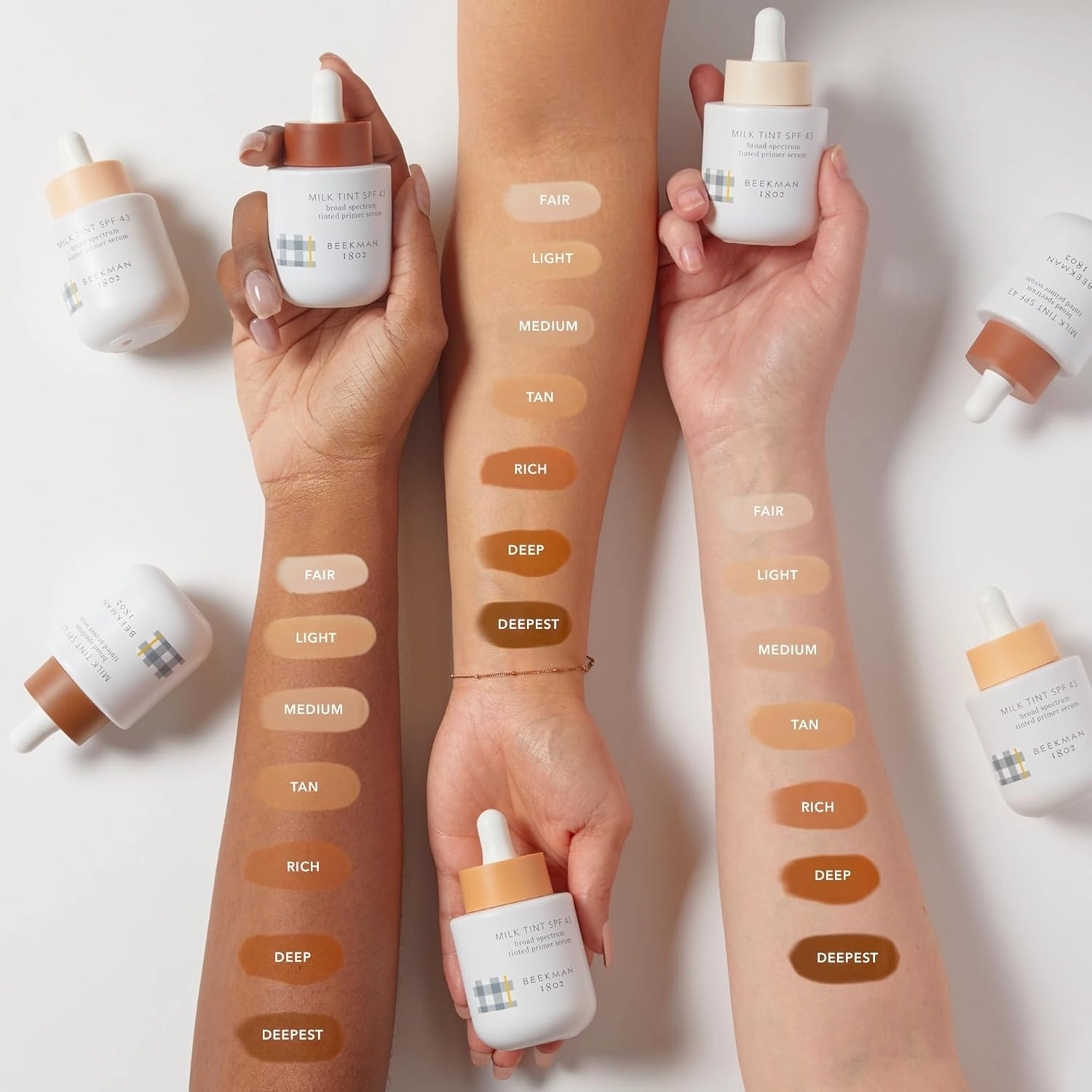 Beekman 1802 Milk Tint Face Primer with SPF 43, Tan - Oxybenzone Free - 1 oz - Tinted Mineral SPF, Makeup Primer & Moisturizer - Blends Seamlessly - Good for Sensitive Skin - Cruelty Free