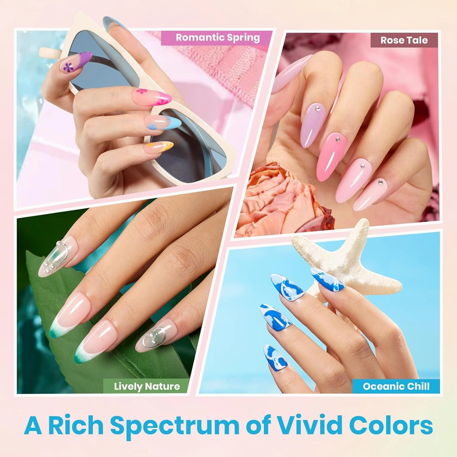 Beetles Gel Nail Polish Set,119 PCS 100 Colors Gel Polish Kit Base Glossy Matte Glitter Top Coat Neon Glitter Pearl Cat Eye White Red Pink Nude Nails Gift for Women Beetles Infinite Styles 100 Colors