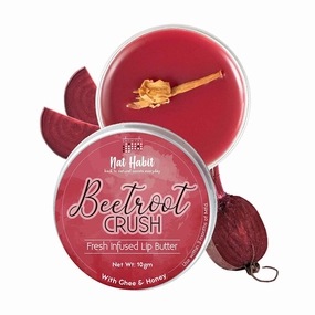Beetroot Lip Balm for men & women, 10g | Lip mask for Lip Lightening, Dry and Chapped Lips | Natural, Ayurvedic, Fresh Kitchenmade | Desi Ghee, Raw Honey, Shea, Vitamin E
