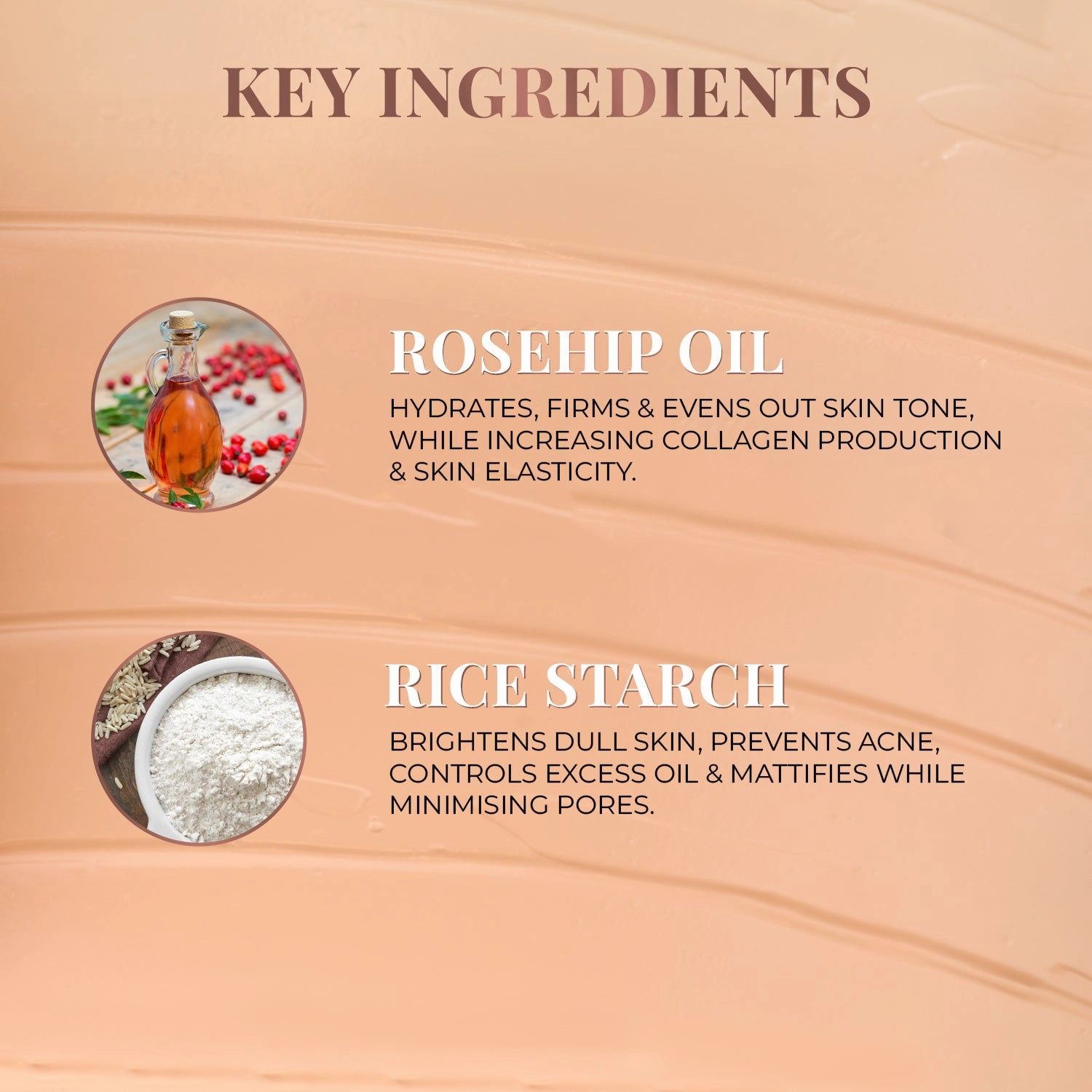 Beige: Serum Foundation Dewy Finish SPF30  Tube with Rosehip & Rice Starch