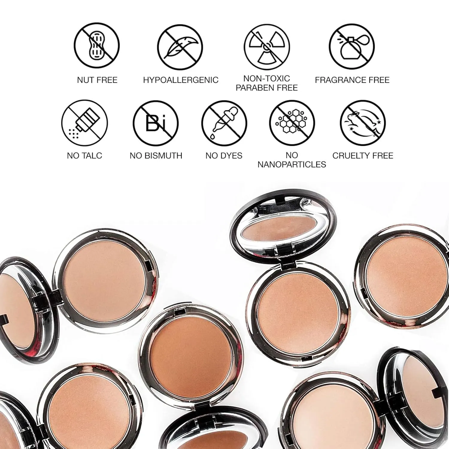 bellapierre Compact Mineral Foundation SPF 15 | Vegan & Cruelty Free Natural Makeup | Full Coverage Matte Foundation | Hypoallergenic | Oil & Talc Free - 0.35 Oz - Ivory