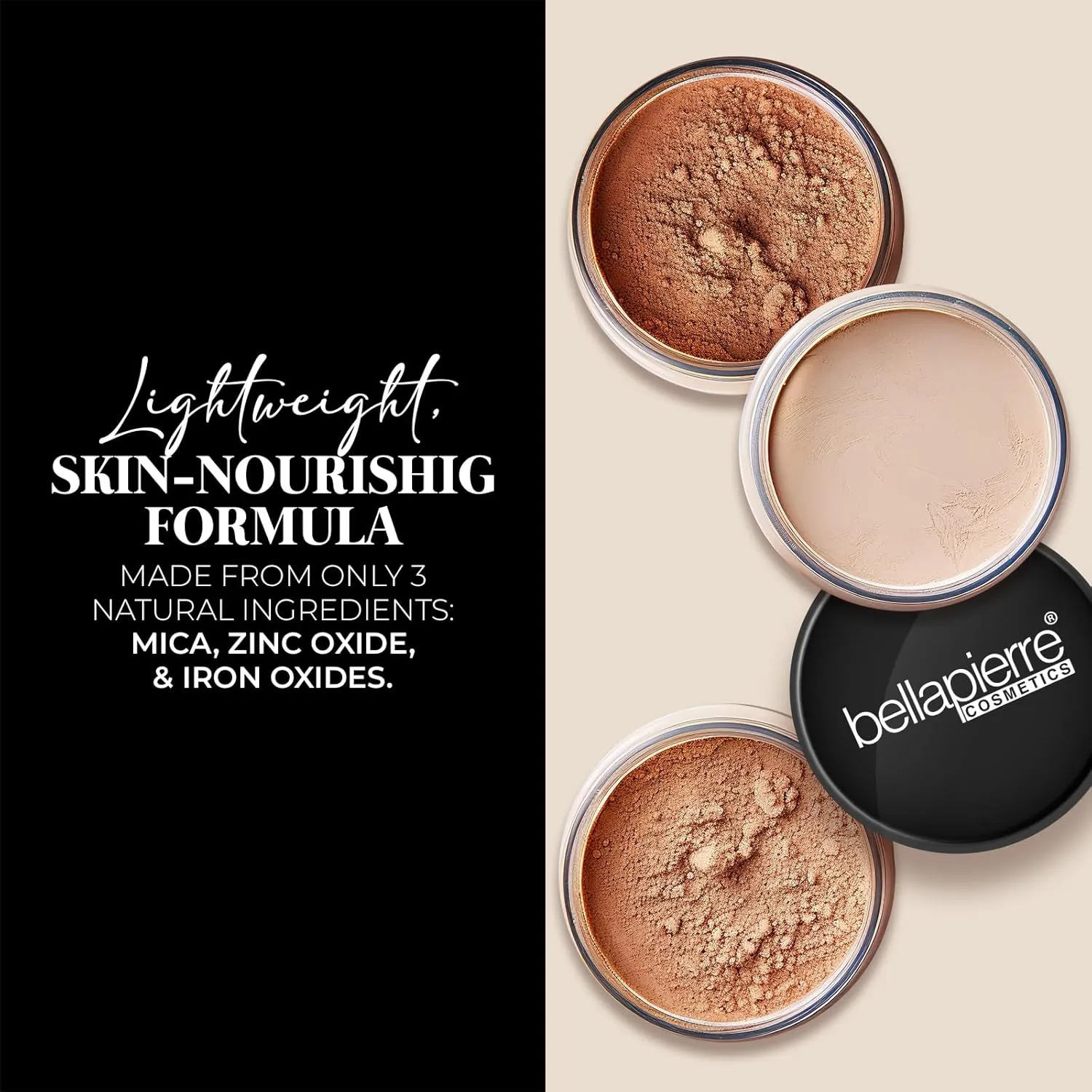 bellapierre Mineral Foundation SPF 15 - Loose Powder Foundation | Vegan & Cruelty Free Natural Makeup | Full Coverage Matte Finish | Hypoallergenic | Oil & Talc Free - 0.32 Oz - Biscotti