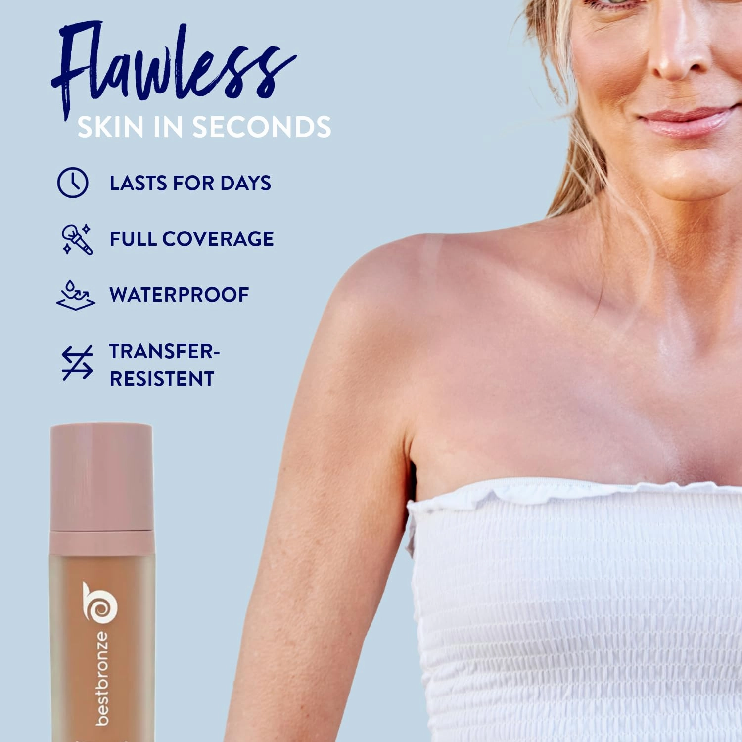 Best Bronze Bombshell Body Makeup - Tattoo Cover Up Makeup & Body Foundation Waterproof - Tattoo Concealer Waterproof for Scars, Varicose Veins Cover Up & Leg Foundation (NC45 Bronze)