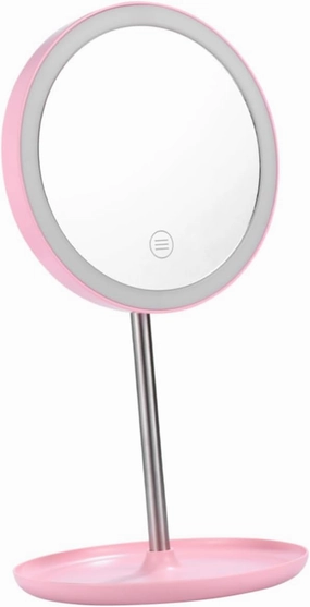 BESTYASH Portable USB LED Makeup Mirror with Design Rechargeable Lighted Cosmetic Mirror for Skincare and Makeup Present for Women and Friends