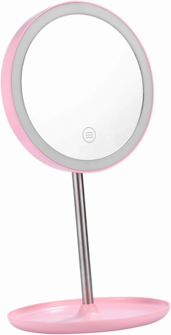 BESTYASH Portable USB LED Makeup Mirror with Design Rechargeable Lighted Cosmetic Mirror for Skincare and Makeup Present for Women and Friends