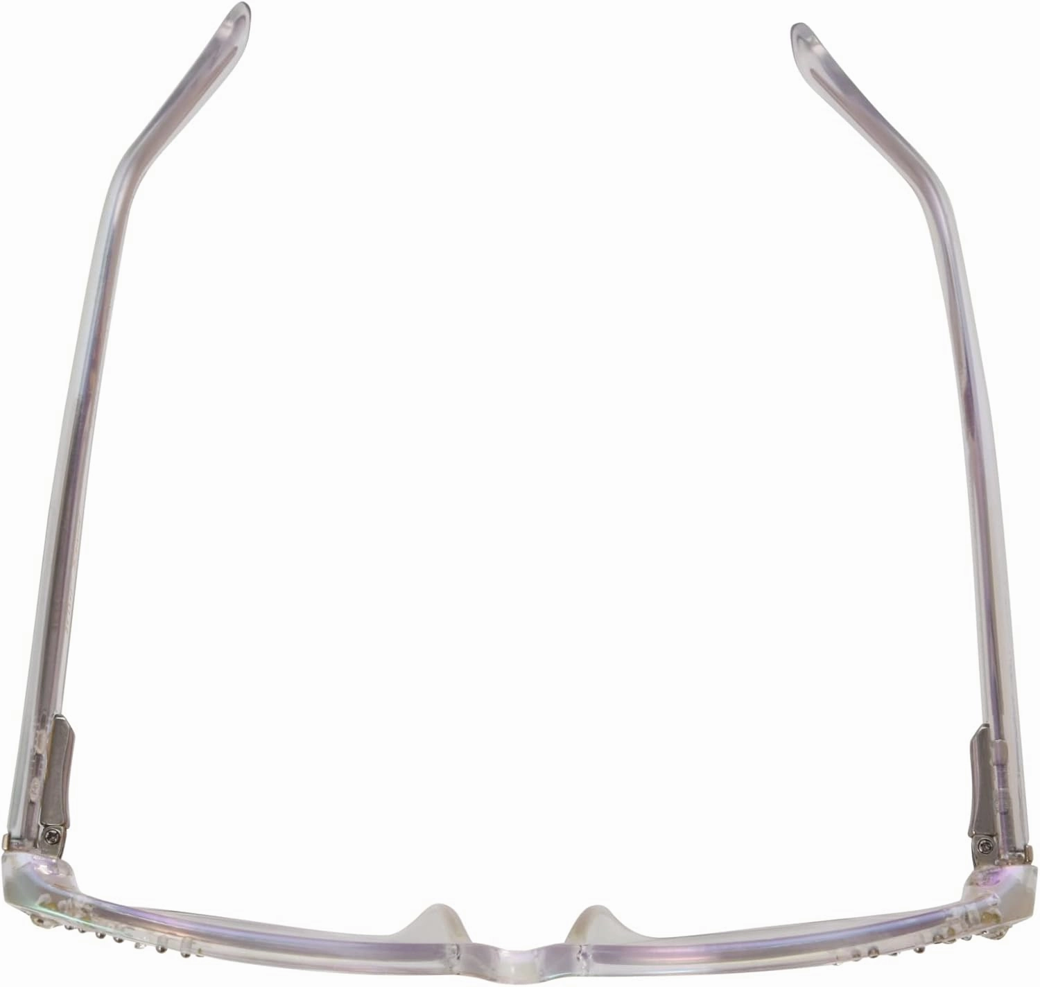 Betsey Johnson Women's Iced Cat Eye Blue Light Reading Glasses, Clear, 51 mm   0