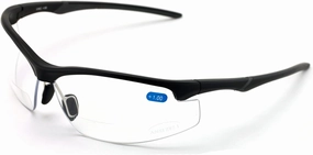 Bifocal Sport Protective Safety Glasses Bi-focal - Clear Lens Reader Reading - Ansi Z87.1 Certified