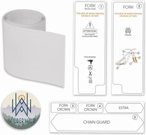 Bike Fork and Chainstay Protector - High Impact Clear Vinyl Wrap (4"x36") Frame Protection, MTN Frame Protector, Wrap Guard Helicopter Tape