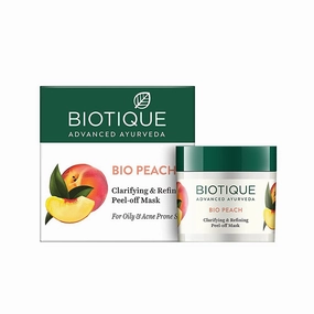 Bio;tique Bio Peach Clarifying and Refining Peel Off Mask for Oily and Acne Prone Skin, 50g