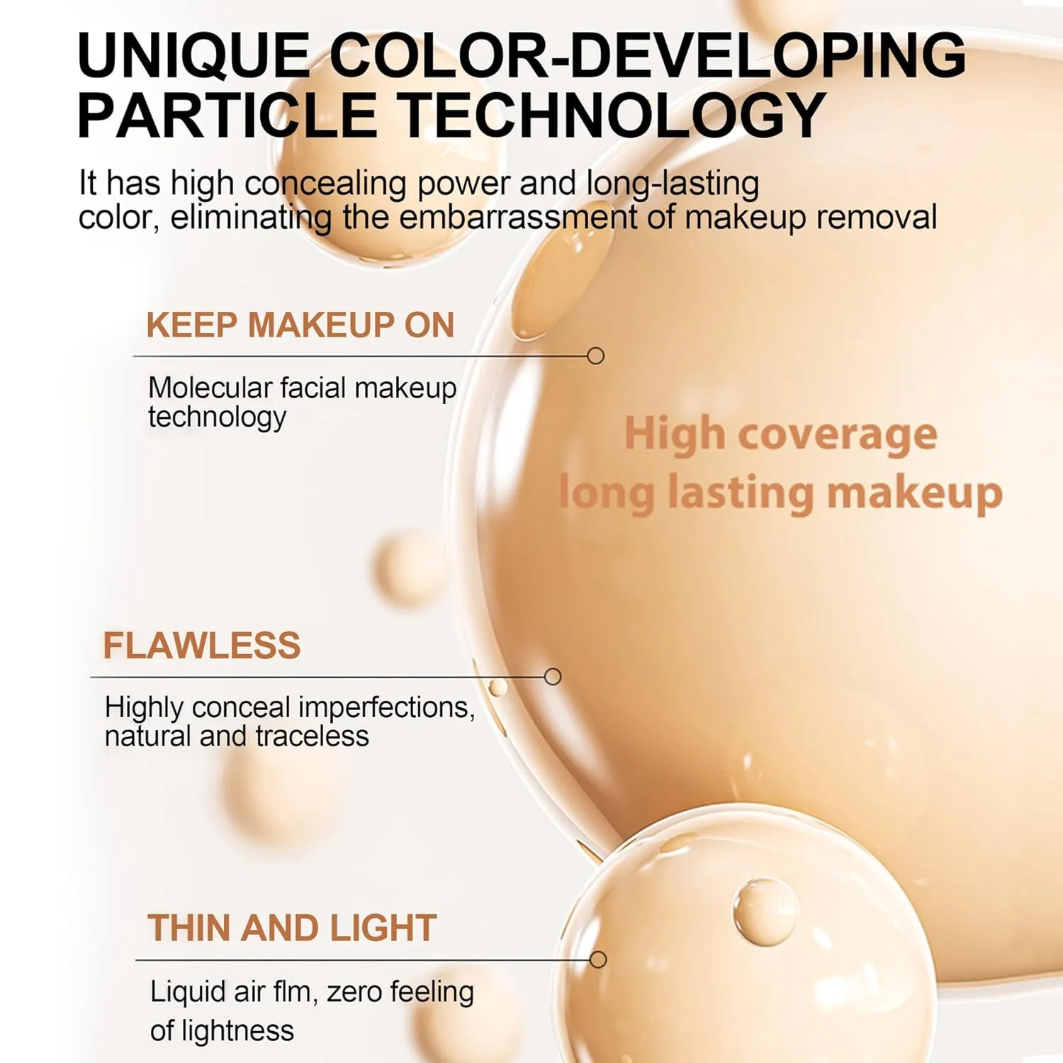 Biology 4-in-1 Foundation Hydrating Medium Spectrum Full Coverage Lotion Foundation, Protecting from Sun with SPF 50 , 4 1 Concealer Waterproof Longwear (Light, 1 FL OZ)