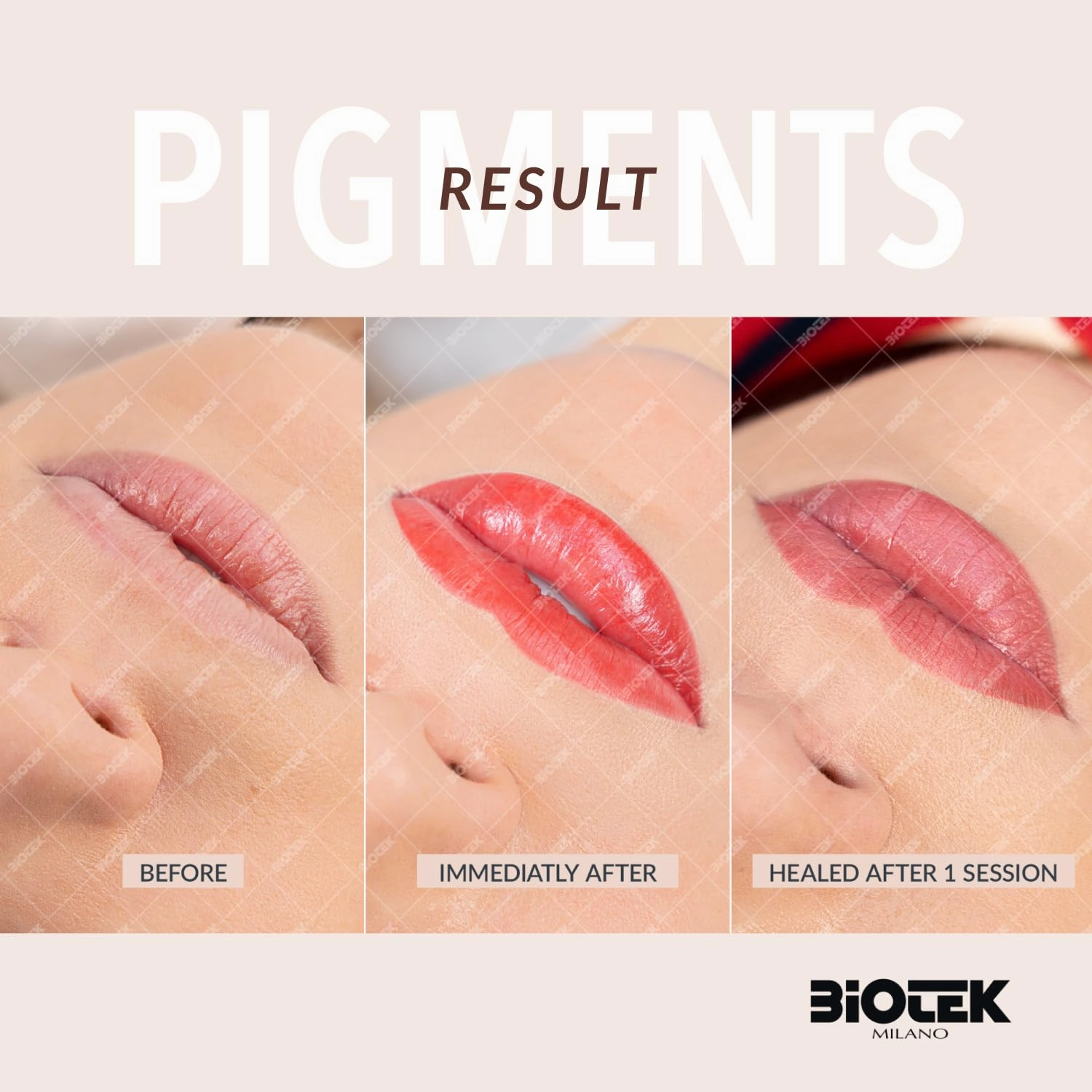 Biotek Lip Pigment for Permanent Makeup - Orange Peach Color for Lip - Made in Italy - Casinò 0,61 fl.oz.