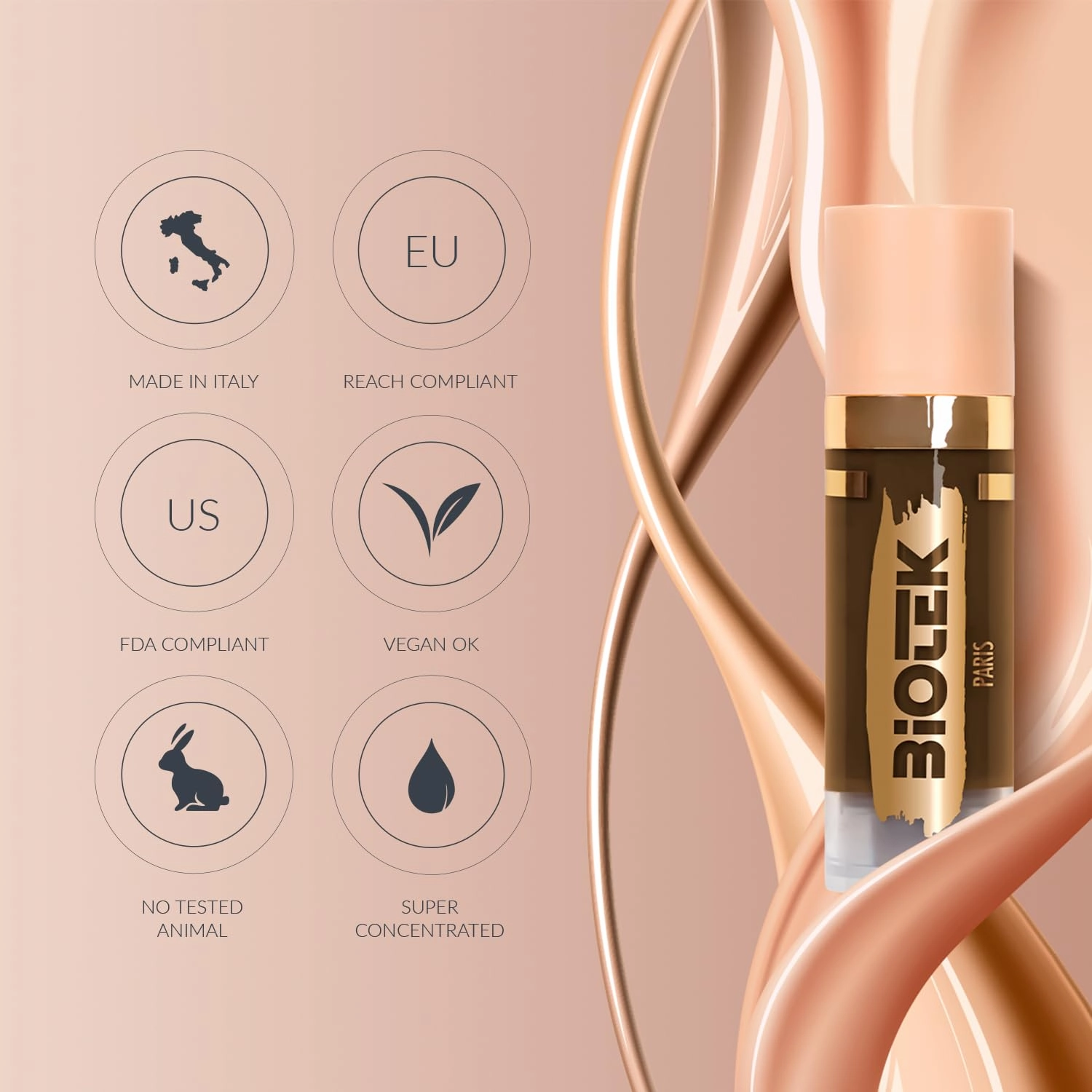 Biotek Mixing Corrector Pigment for Permanent Makeup - Made in Italy - Orange Red 0,24 fl.oz.