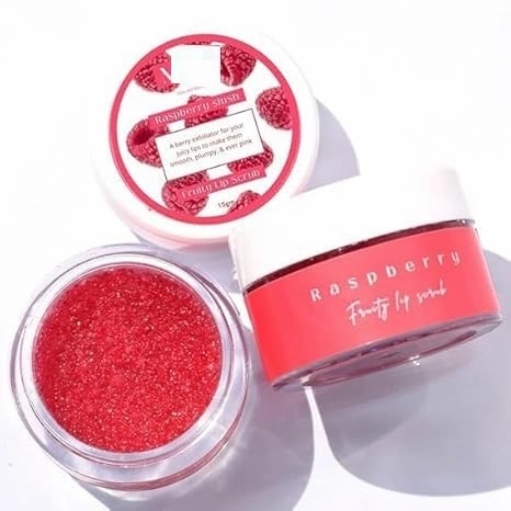 BK Generic Raspberry Slush Fruity Lip Scrub | 100% Vegan help dark and dry lips chapped lips For Men & Women