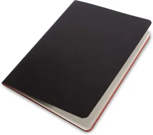 Black Oriente Notebook A5 14.8 x 21 cm. Singer Wire, 80 g/m² FSC Paper, 1R Inner Lines, Ideal for School and Office, Soft Cover Colour: Black, Red Lip
