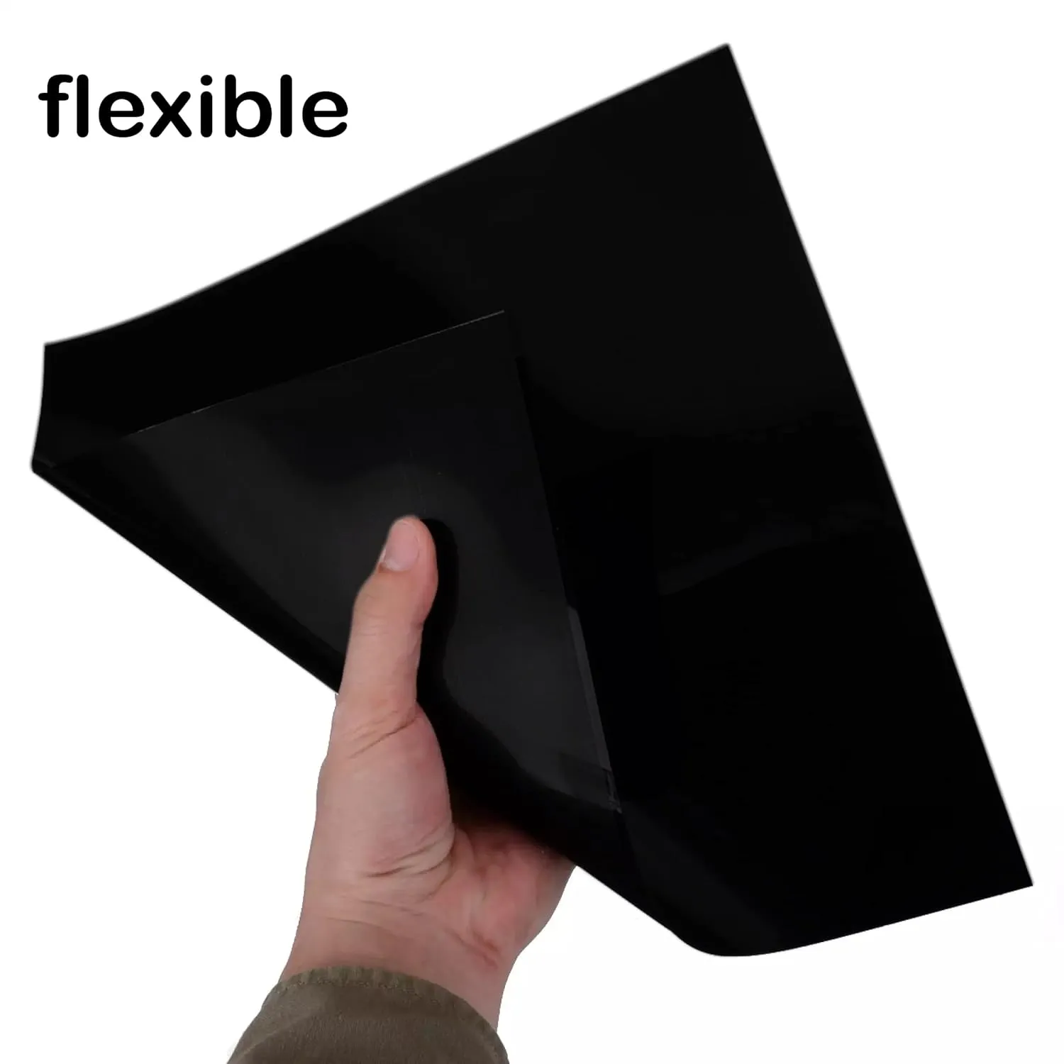 Black Polystyrene Flexible Plastic Board Sheet 8.5" x 11" (.020 Thick) Styrene Sheet, Ideal for Modeling Projects, Displays, Plastic Sheets for Crafts, Styrene Sheets Durable Plastic Sheet (5-Pack)