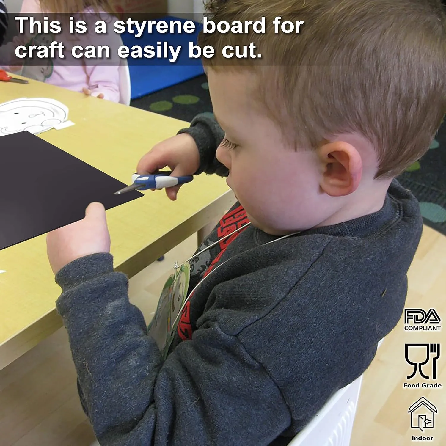 Black Polystyrene Flexible Plastic Board Sheet 8.5" x 11" (.020 Thick) Styrene Sheet, Ideal for Modeling Projects, Displays, Plastic Sheets for Crafts, Styrene Sheets Durable Plastic Sheet (5-Pack)
