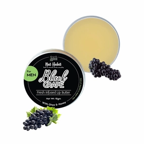 Black Grape Lip Balm for Men, for Lip Lightening, Lip Mask for Dry Lips | | Fresh Kitchenmade, Desi Ghee, Raw Honey, Shea, Black Grape, Vitamin E | Express Dry Lips Repair, 10g