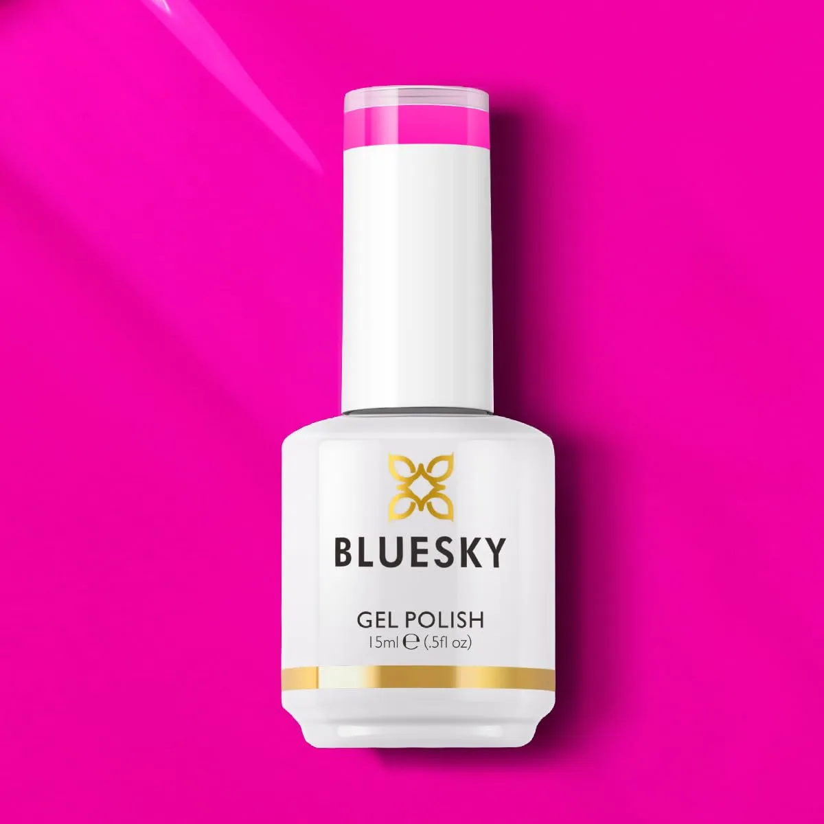 BLUESKY Neon Gel Nail Polish - Hot Pink Nail Polish Soak Off Gel Polish,Professional Salon Quality for Home DIY Vegan&Cruelty-Free Manicure Nail Lamp Needed 0.5 Fl Oz N36P Fuchia Fumble