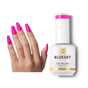 BLUESKY Neon Gel Nail Polish - Hot Pink Nail Polish Soak Off Gel Polish,Professional Salon Quality for Home DIY Vegan&Cruelty-Free Manicure Nail Lamp Needed 0.5 Fl Oz N36P Fuchia Fumble