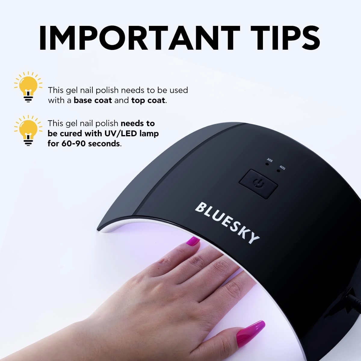 BLUESKY Neon Purple Gel Nail Polish - Soak Off Gel Polish,Professional Salon Quality for Home DIY Vegan&Cruelty-Free Manicure Nail Lamp Needed 0.5 Fl Oz A063P Pink Purple