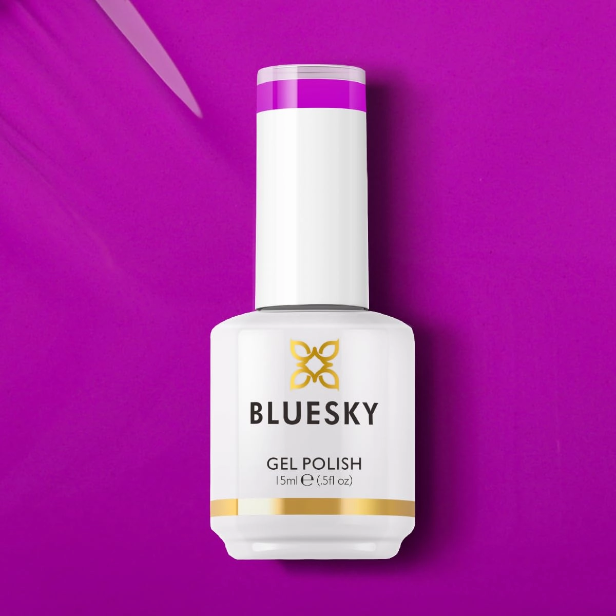 BLUESKY Neon Purple Gel Nail Polish - Soak Off Gel Polish,Professional Salon Quality for Home DIY Vegan&Cruelty-Free Manicure Nail Lamp Needed 0.5 Fl Oz A063P Pink Purple