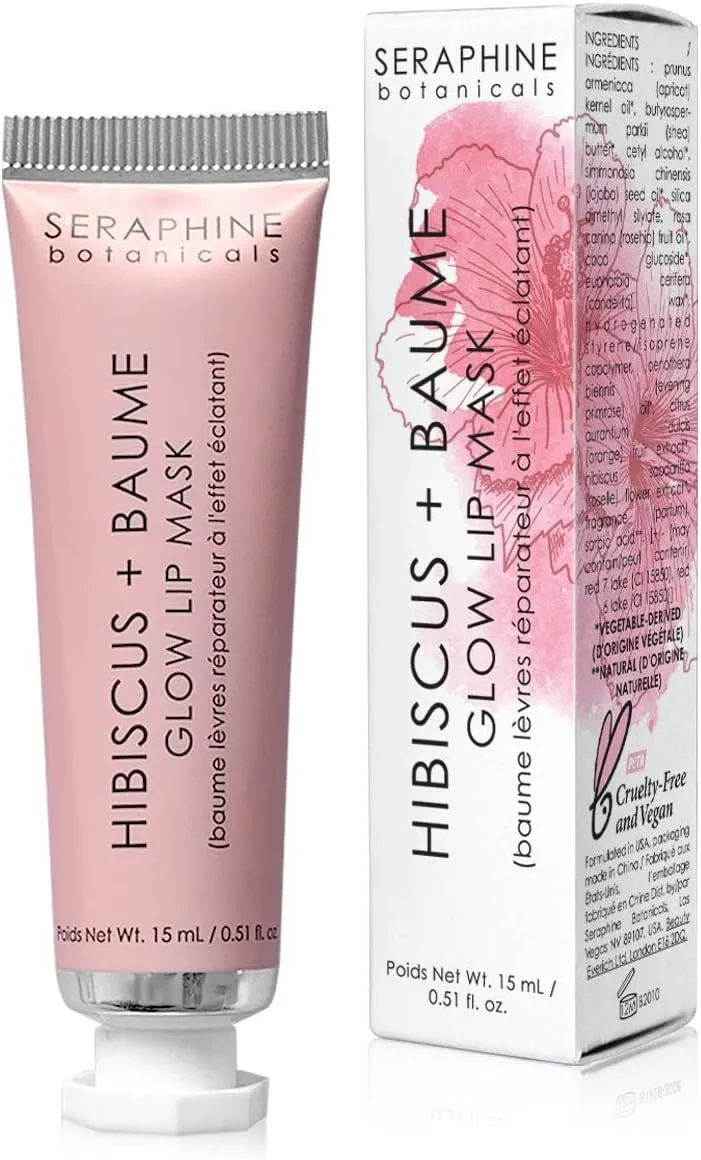 Botanical Seraphine Botanicals Hibiscus   Baume Glow Lip Mask 15mL