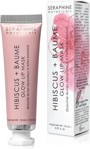 Botanical Seraphine Botanicals Hibiscus   Baume Glow Lip Mask 15mL