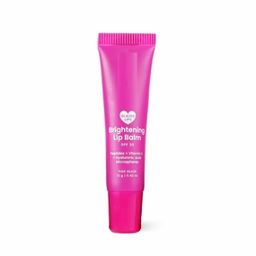 Brightening SPF30 Lip Balm with Peptides, Vitamin C & Hyaluronic Acid | Brightens Lips | Reduces Pigmentation | Hydrates Lips | SPF Lip Balm | Pink Glaze 12gm