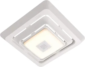 Broan-NuTone FG800SPK Bluetooth Speaker Bathroom Exhaust Grille Cover with LED Light,